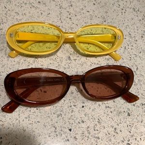 Sunglasses / brown +yellow
